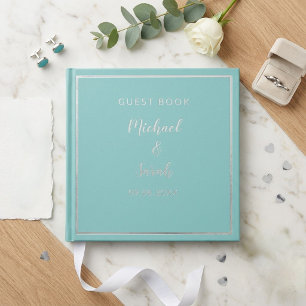 Modern Wedding Guest Book, Minimalist Custom Book