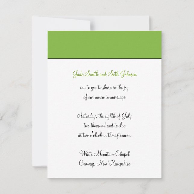 modern wedding invitation (Front)