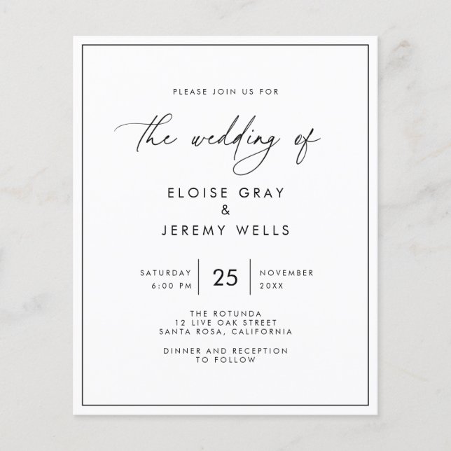 Modern Wedding Invitation (Front)
