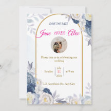 Modern Wedding Invitation Back Message