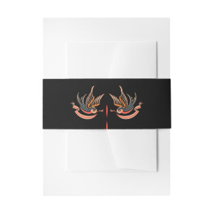 Modern Wedding Invitation Belly Band Vintage Retro
