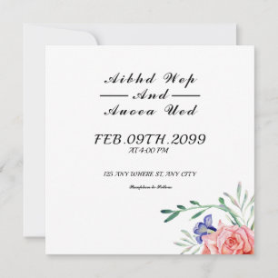 Modern Wedding Invitation Card