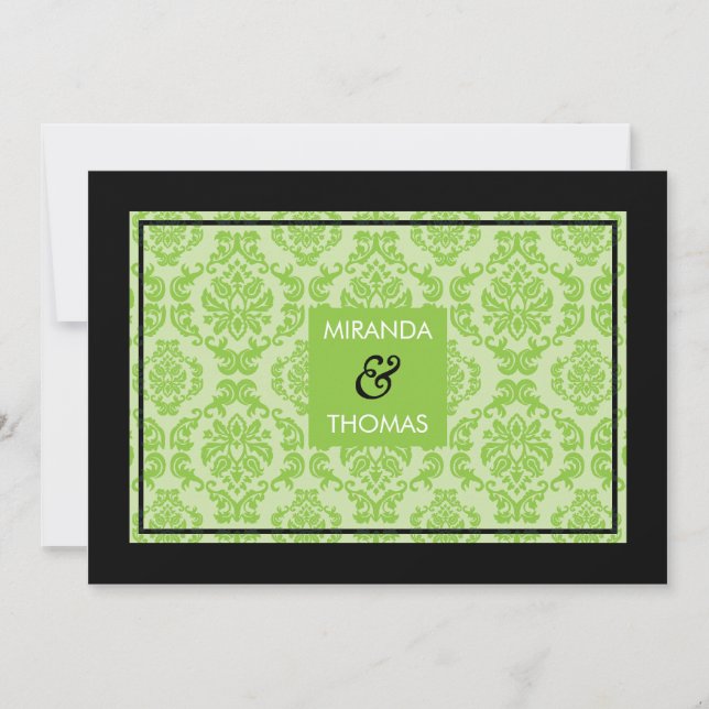 MODERN WEDDING INVITATIONS :: damask colours 1 (Front)