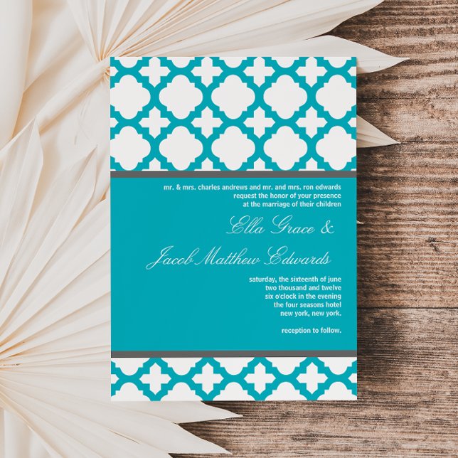 Modern Wedding Invite // Morrocan (Creator Uploaded)