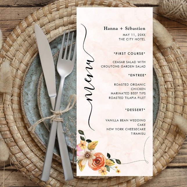 Modern  Wedding Menu (Créateur téléchargé)