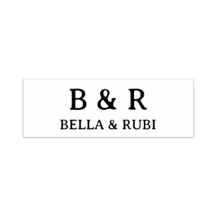 Modern Wedding Monogram Favor Stamp