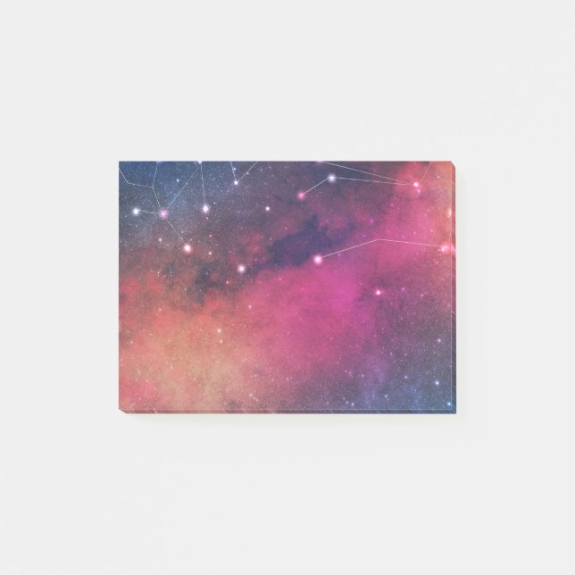 Modern Wedding Night Star Sky Galaxy Constellation Post-it Notes (Front)