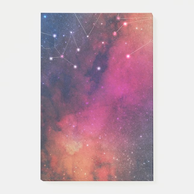 Modern Wedding Night Star Sky Galaxy Constellation Post-it Notes (Front)