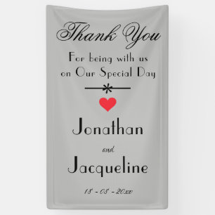 Modern Wedding Personalized Photo Booth Backdrop Banner