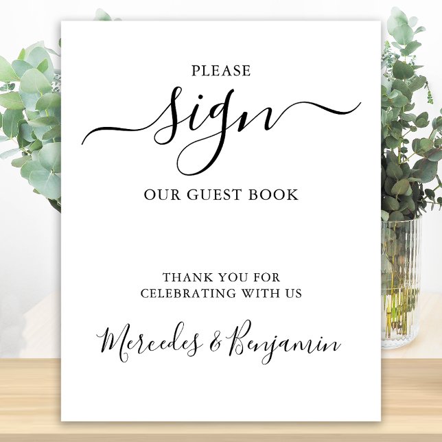 Modern Wedding Personalized Please Sign Guest Book (Creator Uploaded)