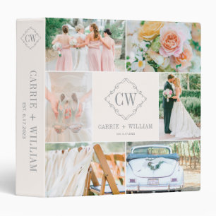 Modern Wedding Photo Collage Album Binder