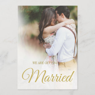 Modern Wedding Photo Overlay Elegant Simple Invitation