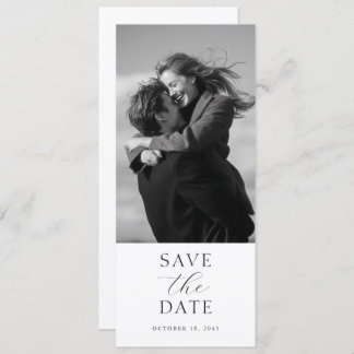 Modern Wedding Photo Save the Date with QR Code