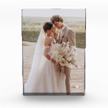 Modern Wedding Pink Heart Keepsake Photo Block<br><div class="desc">Modern wedding photo block. The heart can be changed to any colour. A sweet desktop,  mantel,  bookshelf or night stand keepsake for your home,  office or studio.</div>