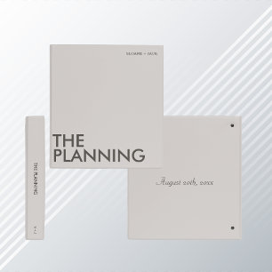 Modern Wedding Planning Binder Light Neutral