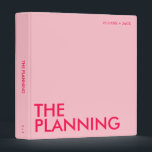 Modern Wedding Planning Binder | Light Pink<br><div class="desc">This modern colour block wedding planning binder is perfect for all you soon-to-be newlyweds 🥂 All text is 100% customizable, just click the personalize button. If you wish to remove any of the text fields, just leave them blank during personalization! Make sure to pair or mix & match with the...</div>