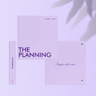 Modern Wedding Planning Binder Light Violet