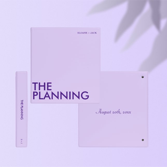 Modern Wedding Planning Binder | Light Violet (Creator Uploaded)