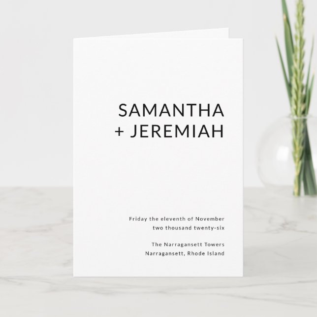 Modern Wedding  Program (Front)