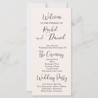 Modern Wedding Program
