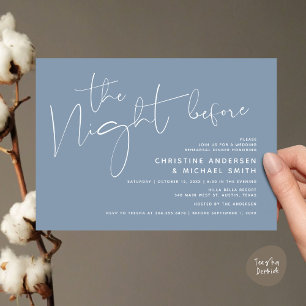 Modern Wedding Rehearsal Dinner, The Night Before Invitation