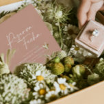 Modern wedding Reserva la Fecha terracotta Save The Date<br><div class="desc">Modern classy typography bold wedding Reserva la Fecha card. With modern,  elegant typography and striped backer design. Terracotta colour can be customized.</div>