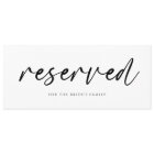Modern Wedding Reserved Signs Handwriting Casual