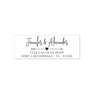 Modern Wedding Return Address Calligraphy Script  Self-inking Stamp