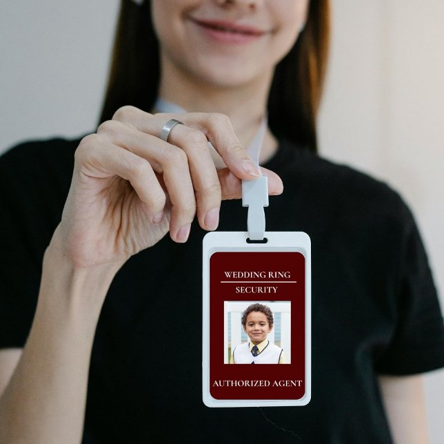 Modern Wedding Ring Security - ring bearer badge (Creator Uploaded)