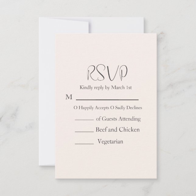 Modern Wedding RSVP Card (Front)