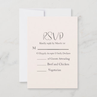 Modern Wedding RSVP Card