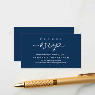 Modern Wedding RSVP online Website Enclosure Card