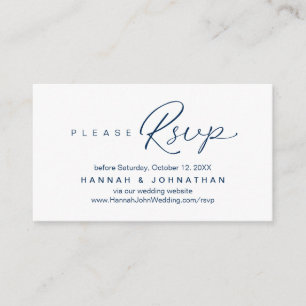 Modern Wedding RSVP online Website Enclosure Card