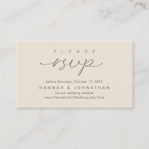 Modern Wedding RSVP online Website Enclosure Card