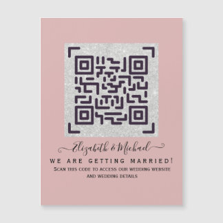 Modern Wedding RSVP with QR CODE - ANY COLOR