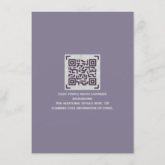 Modern Wedding RSVP with QR CODE - ANY COLOR Enclosure Card