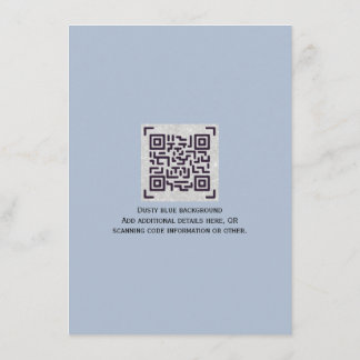 Modern Wedding RSVP with QR CODE - ANY COLOR Enclosure Card