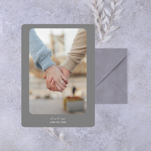 Modern Wedding   SAVE THE DATE   Dark Silver