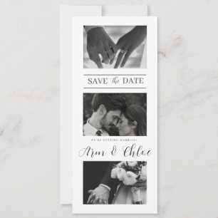 Modern Wedding Save The Date Photo Collage