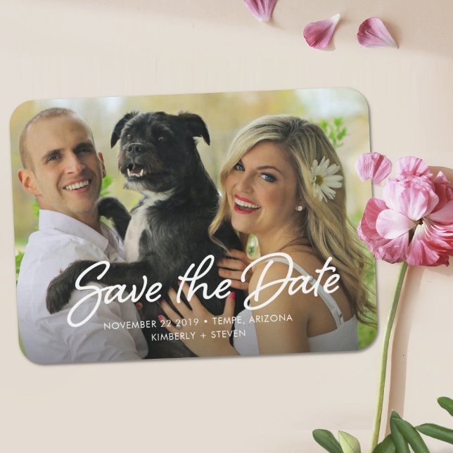 Modern Wedding Save the Date Photo Magnet (Creator Uploaded)