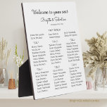 Modern Wedding Seat Chart Plaque<br><div class="desc">Display your wedding seat chart in style with this tabletop plaque that measures 8x10 inches. This plaque features a simple and elegant design that can match any wedding theme. It comes with an easel for easy display on your tables or anywhere else you want. This plaque is a great way...</div>