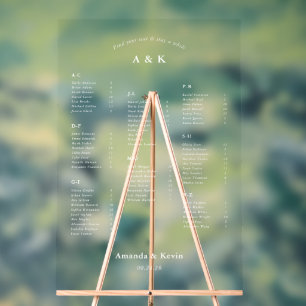 Modern Wedding Seating Chart