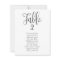 Modern wedding seating chart. Classic table plan