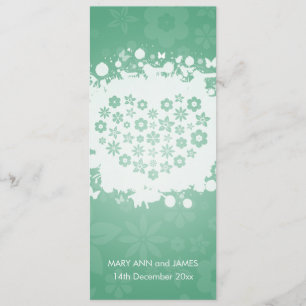 Modern Wedding Secret Garden Mint Invitation