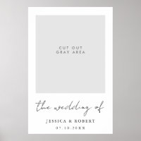 Modern Wedding Selfie Photo Booth Frame