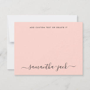 Modern Wedding Stylish Script Elegant Minimalist Card