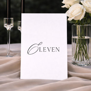 Modern Wedding Table Number Eleven