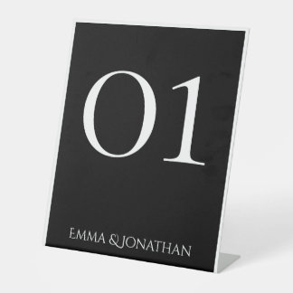 Modern Wedding Table Number Pedestal Sign