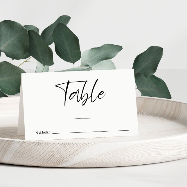 Modern Wedding Table Number Place Card (Creator Uploaded)