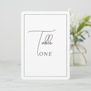 Modern Wedding Table Number Template,Decor,Minima 